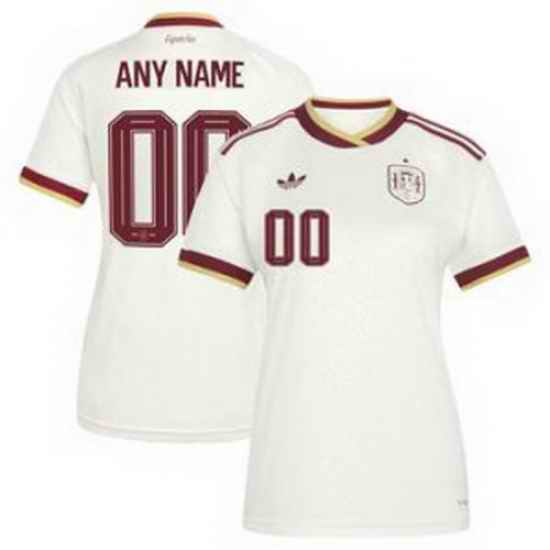 Women 00 Spain Custom World Cup 2026 Away Replica Jersey   3